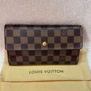 Louis Vuitton Damien Ebene Classic Sarah Wallet